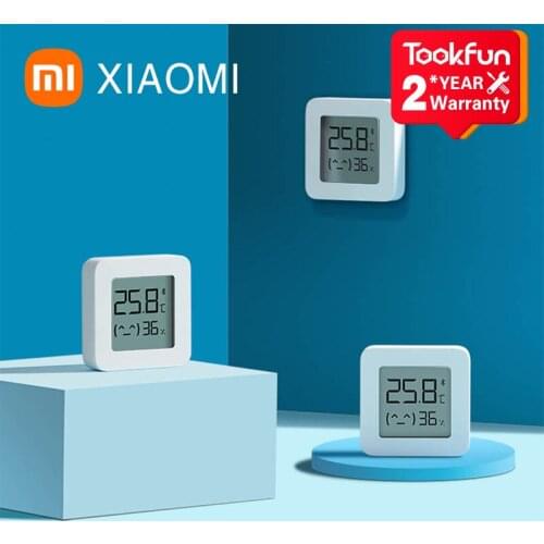 Hot XIAOMI MIJIA Electronic Thermometer Hygrometer Bluetooth Humidity Sensor Digital LCD Display Smart Household Thermometer APP
