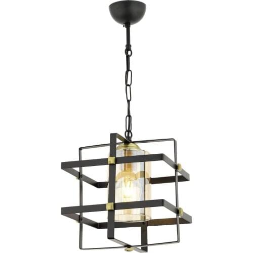Eray Lighting 2073-1S Single Black Chandelier