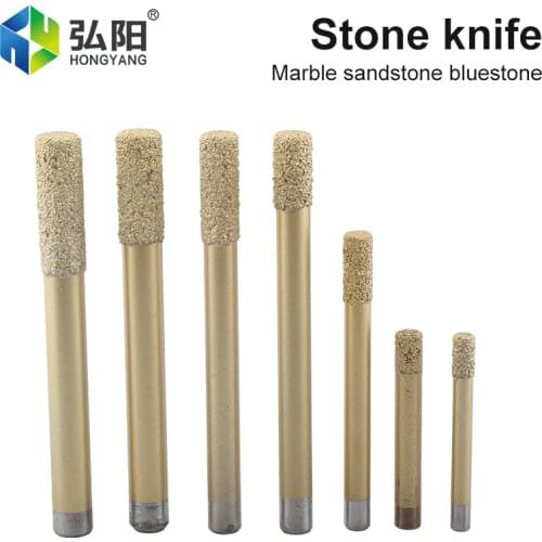 1pcs Flat Head Brazed Stone Milling Cutter, Diamond Router Planer, Marble Granite Drill Bit, CNC Milling Machine Carving Knife