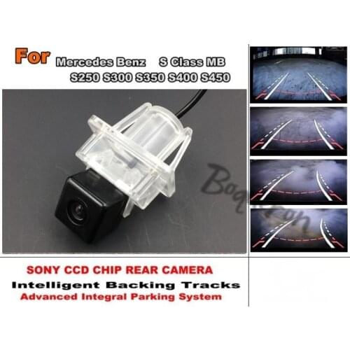 Smart Tracks Chip Camera HD CCD Intelligent Dynamic Rear View Camera For Mercedes Benz S Class MB S250 S300 S350 S400 S450