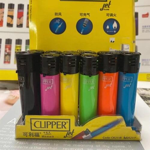 CLIPPER Creative Windproof Lighter Personality Red Flame Butane Lighter Cigar Accessories Mens Gift Collection