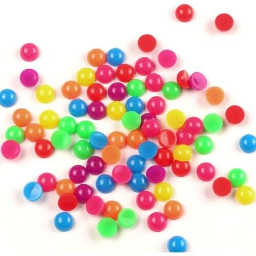 LF 100Pcs Mixed Resin Round 8mm Decoration Craft Flatback Cabochon Embellishments For Scrapbooking Kawaii Cute Diy Accessories