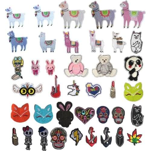 Alpaca micro-chapter can be sewn can be ironed DIY clothing supplies fabric embroidery childrens jeans jacket accessories