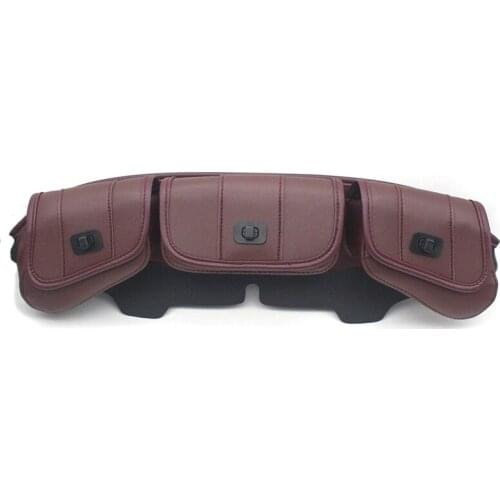 Motorcycle Windshield Bag Saddle 3 Pouch Pocket Case for Touring 1996-2013 Front Frame Front Bag