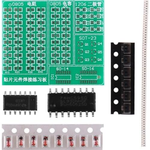 Beginner DIY SMD/ Components Practice Board Soldering Skill Training Kit
