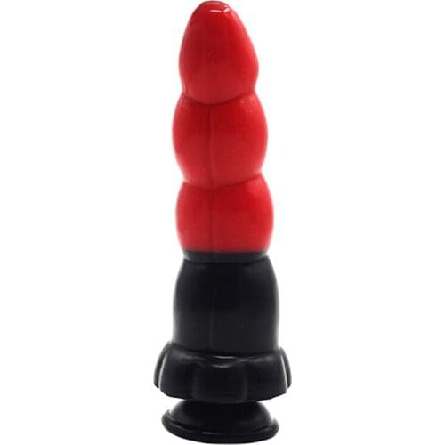 NNSX Animal Silicone Dildo Sex Toys Realistic Penis Beads Sex Toys Red And Black Adult Massage Sex Shop Masturbation Female Sexy