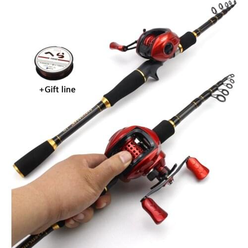 NEW 1.8m2.4m2.7m beginner Rod Reel Combos Casting Rod and Casting Reel set carbon fast lure rod Travel Northern Pike fish pole