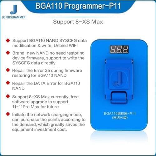 JC P11F BGA110 PCIE 3IN1 PROGRAMMER FOR IPHONE 8/8P/X/XR/XS/XSMAX JC pro1000s p7pro For iPhone 5SE 6 6P 6S 6SP iP
