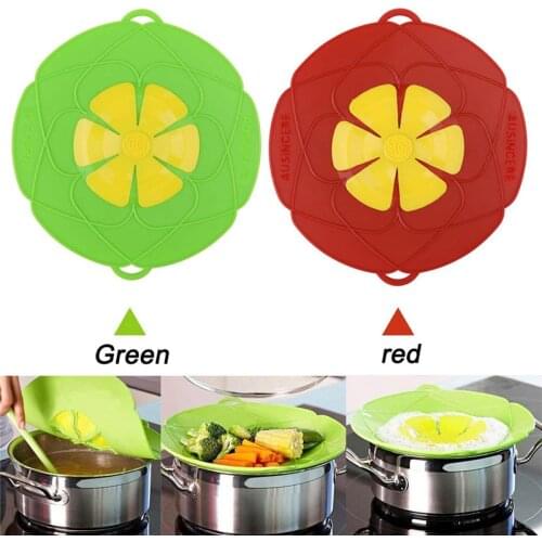 Spill Stopper Pot Lid Cover, Silicone Soup Boiled Anti-Spill Lids, FDA Free Boil Over Preventer Porridge Stopping Safeguards