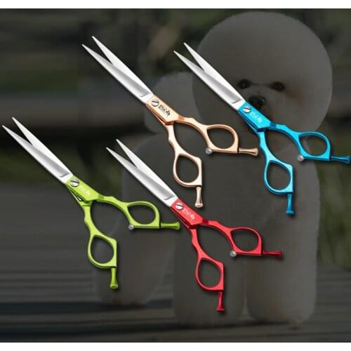 Taiwan origin color pet straight scissors household split scissors beauticians fine trimmi 6.25 inch,6.75 inch