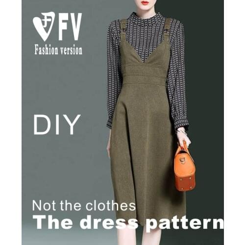Pattern Ladies Sling Dress Cutting Design Drawing 1:1 Clothes Drawing BLQ-363