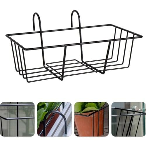 Hanging Flowerpot Rack Plant Storage Shelf Flowerpot Holder Iron Hanging Bracket Garden Balcony Flowerpot Hanging Shelf