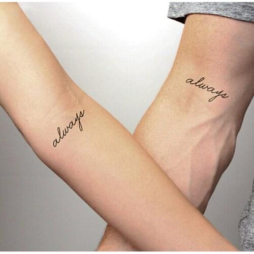 Temporary Tattoo Sticker Hot Sale DIY Always Fashion Body Art Waterproof Love Friendship