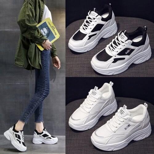 2021 Spring Fashion Womens Shoes Thick-soled Sneakers Comfortable Casual Shoes Breathable Basketball Shoes Outdoor Shoes Women