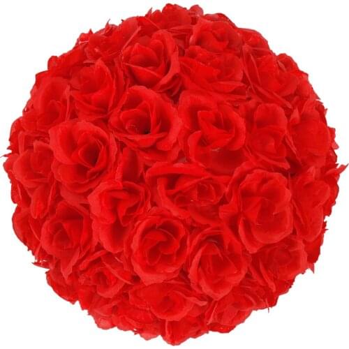 10Pcs 25CM Flower Balls Wedding Home New Year Decoration Red 190823212
