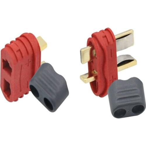 2sets/lot All copper tape jacket T plug anti - slip large current gold - plated connector power plug socket model die