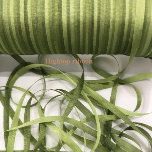 4mm green variegated color 100% pure silk woven double face silk ribbons for embroidery handcraft project,gift packing