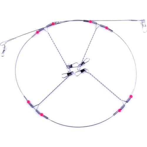 5pcs/lot Stainless Steel Fishing Rigs string hook Support scale string anti-bite line tension 70lb Fishing Tackle Accessories