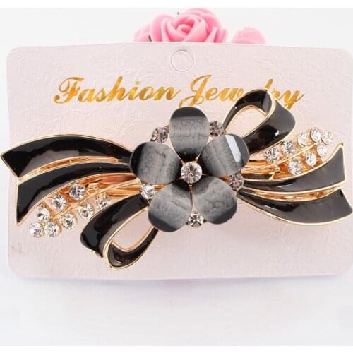 5 colors Flower crystal hair clip bridal hair pins crystal headwear Hair accessories for women