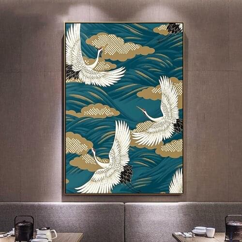 5D Diamond Painting Animal full drill Diy Diamond embroidery the white crane Cross Stitch Mosaic Wall art Pictures Home Decor