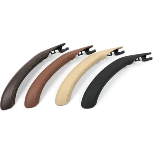 Car Interior Door Handle With Leather Cover Driver Armrest Pull ABS Trim Cover For BMW X3 X4 F25 F26 2010-2017