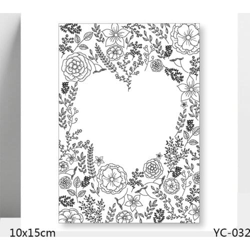 AZSG Flower love Clear Stamps For DIY Scrapbooking/Card Making/Album Decorative Silicone Stamp Crafts