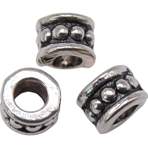 WYSIWYG 20pcs 6x6x4mm Spacers Beads For Jewelry Bracelet Making Antique Silver Color For Jewelry Making Spacers Beads