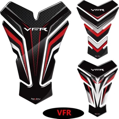 Case for HONDA VFR800 VFR800X VFR1200F VFR1200X VFR400 Tank 3D Carbon-look Motorcycle Tank Pad Protector Decal Stickers