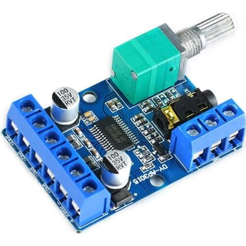 DY-AP3015 DC 8-24V 30W * 2 Class D Dual Channel High Power Stereo Digital Amplifier Board with Adjustable Volume Potentiometer