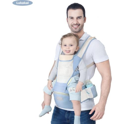 Ergonomic Baby Carrier 0-36M Breathable Front Facing Kangaroo Infant Baby Hipseat Carrier Baby Wrap Sling for Baby Travel