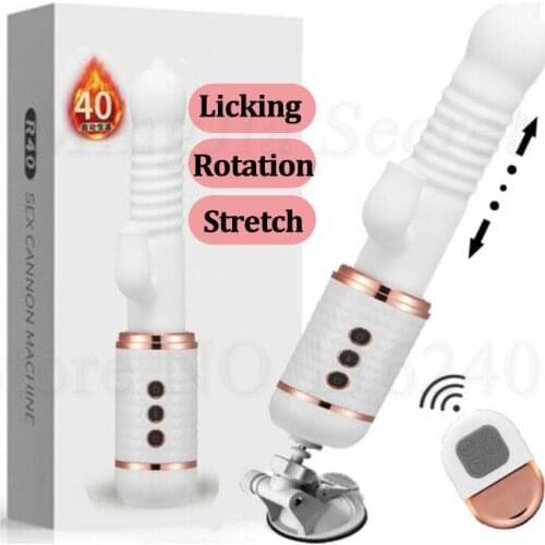 Wireless Control Stretch Rotation Oral Licking Vibrator Sex Toys For Women Clitoris Stimulate Vagina Dildo G-Spot Masturbator