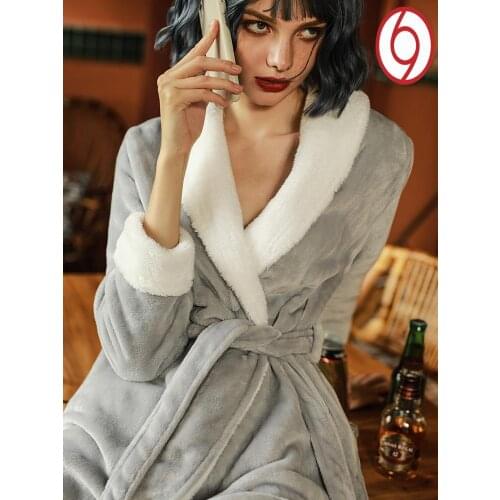 Jielur Coral Velvet Bathrobe Women Cartoon Cute Warm Hooded Robe Rabbit Flannel Kimono Bath Robe Dressing Gowns Sleepwear