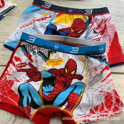2Pcs Baby Boys Underwear Briefs Children Underwear Marvel Spiderman Disney cars Cartoon Kids Shorts Boxer Cotton Boy Panties