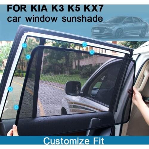 4pcs MAGNETIC CAR WINDOW SUN SHADE BLIND MESH SIDE DOOR FOR KIA K3 K5 KX7 SORENTO SPORTAGE 2018 2016 2015 2014 2013