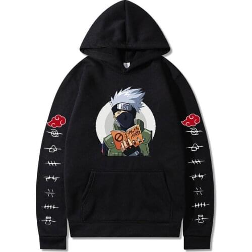 Men Hoodies Harajuku Japanese Anime Printed Naruto Mens Hoodie Streetwear Casual Unisex Fleece Sweatshirts 2020 Hot Sale