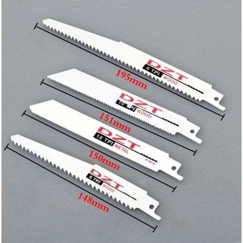 10Pcs/Set Saw Blades Set Carbide Woodworking Wood Fibreboard Metal Cutting Reciprocating Saw Blades Power Tools Accessories