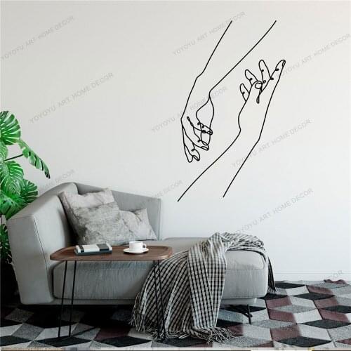 Couple Line Draw Art Wall Sticker For Home Decor Living Room Fashion Wall Decals Valentines Removable Murals Wallpoof CX1468