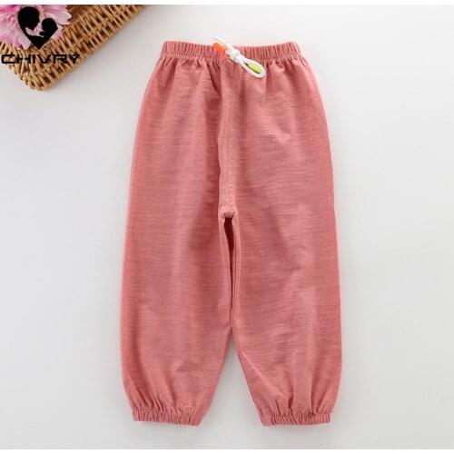 New 2020 Summer Baby Girls Cotton and Linen Solid Anti-mosquito Bloomers Pants Infant Kids Boys Girls Casual Breathable Trousers