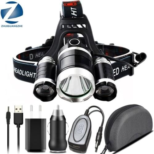 XM-L T6 Led Headlamp Ship From Russian Headlight Head Flashlight Torch Lamp 18650 Battery Power Bank For Camping Fishing