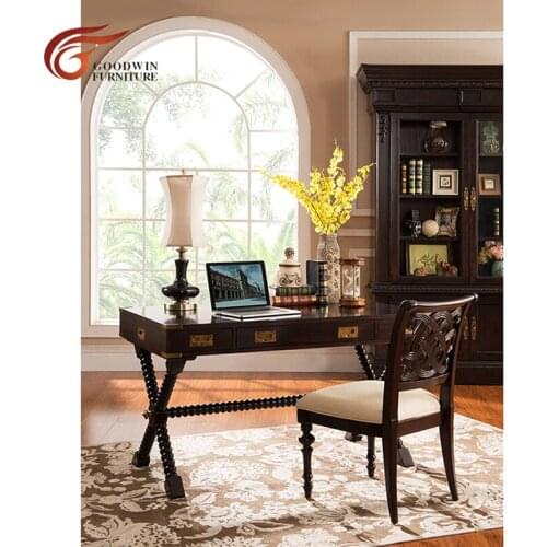 Mahogany wood study desk and chair furniture for study room Мебель для кабинета из красного дерева для кабинета WA514