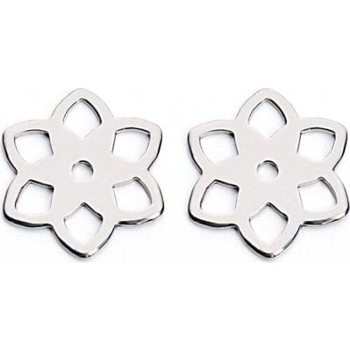 20pcs/lot 12mm Flower shape Connector Metal Alloy Pendant For DIY bracelet necklace Jewelry Making fg3sd