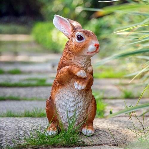 Resin Rabbit Garden Landscape Simulation Sculpture Garden Statues Garden Decoration Outdoor