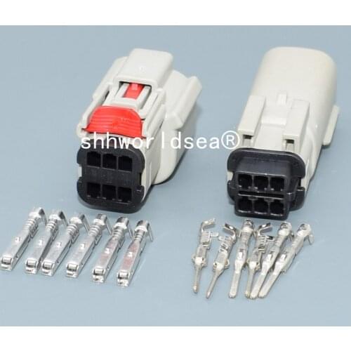 Shhworldse 6 Pin Waterproof Auto Connector 1.8 Male Female 33472-0602 Sensor Plug Wiring Waterproof Cable Connector For Ford