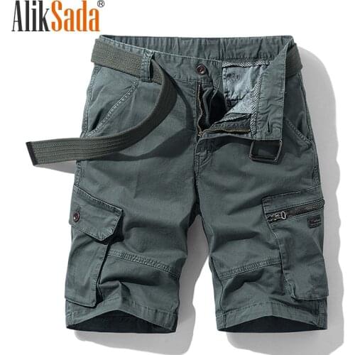Aliksada Workwear Menshorts 2021 Summer Thin Section Outer Pants,loose Casual All-Match Cotton Sports Five-Point Men Shorts