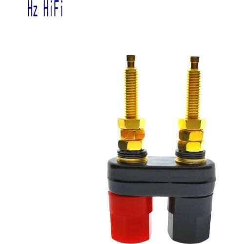 1PCS Extended Speaker Banana Plugs BINDING POST Terminals Connector banana Socket Dual Female Banana Plug For Speaker Amplifier