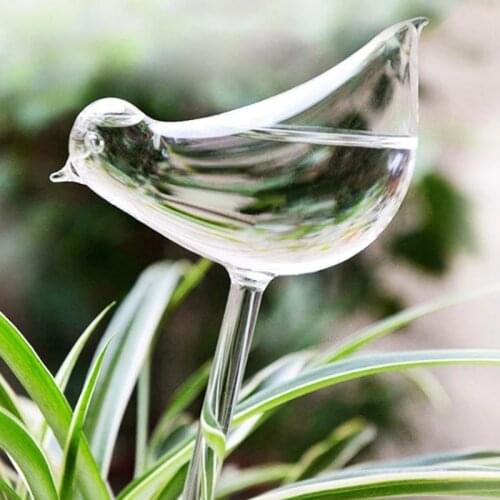 Glass Plant Flower Water Feeders Self Watering Bird Star Snail Design Plant Watering Device Flower Watering Garden Watering Tool