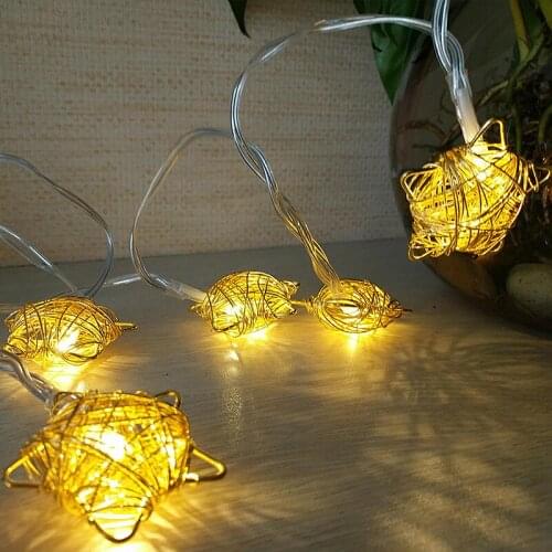 LED Light String Room Pendant Light Post Iron Wire Star Love Party Atmosphere Lights Creative Gift Light Strip Home Decoration