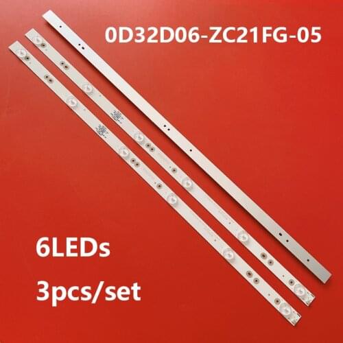 LED Backlight strip 6 Lamp for ATVIO 32'' TV OD32D06 0D32D06-ZC21FG-05 6S1P 303TT320038 ATV-32 3V/LED