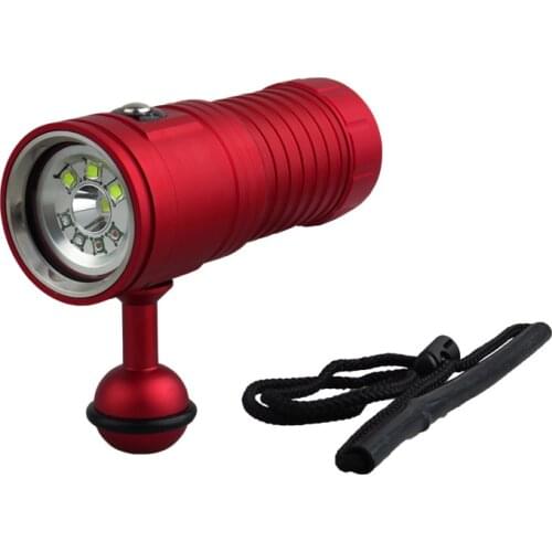 Diving Flashlight Underwater Photography Video Light Waterproof Led Flashlight 4800lumen diving video light