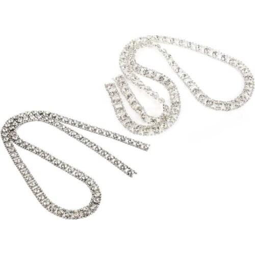 Rhinestone applique rhinestone Rhinestone Close Chain Shiny Firm Claw Drill Chain for Crafts Sewing DIY Jewelry Wedding